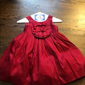 Janie and Jack Red silk Holiday dress